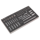 Sealey AP35TBCOMBO3 8 Drawer Rollcab Ball-Bearing Slides - Black/Grey with 302pc Tool Kit