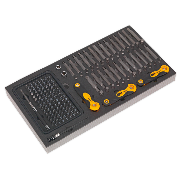 Sealey S01126 192pc Specialised Bit Set & Folding Hex Keys with Tool Tray