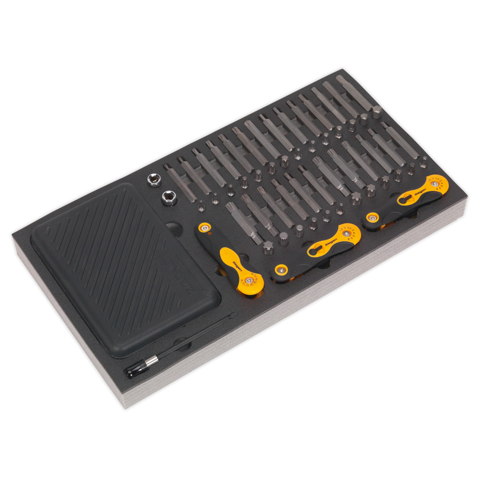 Sealey S01126 192pc Specialised Bit Set & Folding Hex Keys with Tool Tray