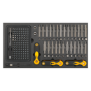 Sealey S01126 192pc Specialised Bit Set & Folding Hex Keys with Tool Tray