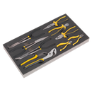 Sealey AP35TBCOMBO3 8 Drawer Rollcab Ball-Bearing Slides - Black/Grey with 302pc Tool Kit