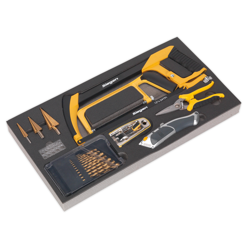 Sealey S01133 28pc Cutting & Drilling Set with Tool Tray