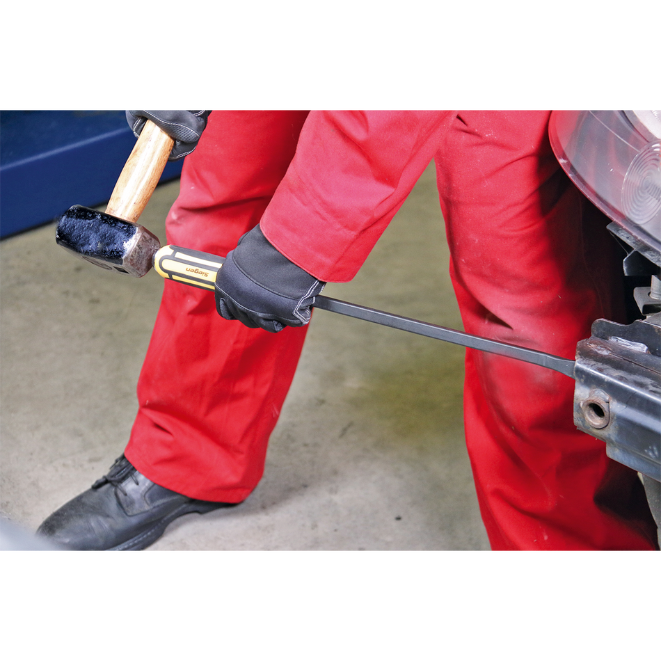 Sealey S01138 4pc Heavy-Duty Angled Pry Bar Set with Hammer Cap