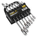 Sealey S01142 7pc Combination Ratchet Spanner Set