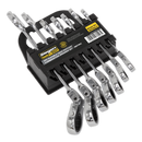Sealey S01143 7pc Flexi-Head Combination Ratchet Spanner Set