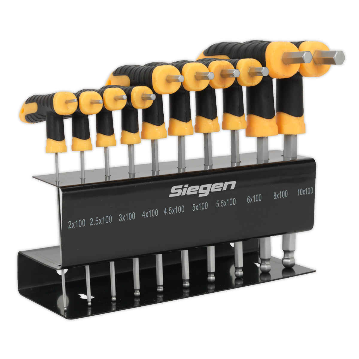 Sealey S01150 10pc T-Handle Ball-End Hex Key Set