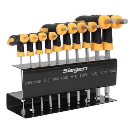 Sealey S01150 10pc T-Handle Ball-End Hex Key Set