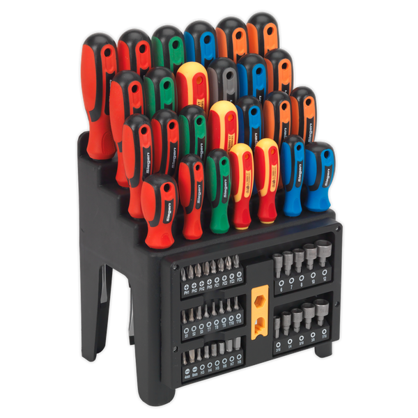 Sealey S01152 61pc Screwdriver, Bit & Nut Driver Set