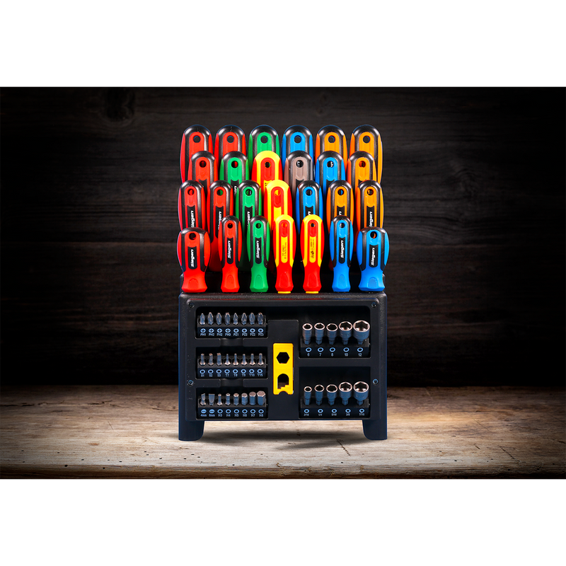Sealey S01152 61pc Screwdriver, Bit & Nut Driver Set