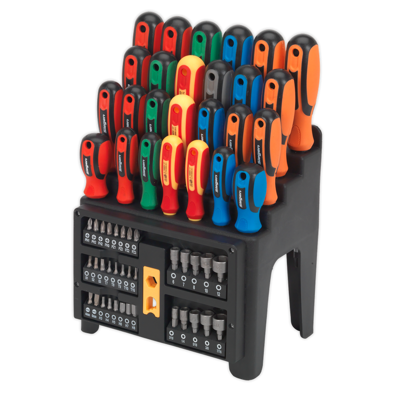 Sealey S01152 61pc Screwdriver, Bit & Nut Driver Set