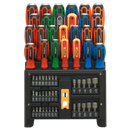 Sealey S01153 61pc Hammer-Thru Screwdriver, Bit & Nut Driver Set