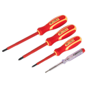 Sealey S01155 4pc Screwdriver Set - VDE Approved