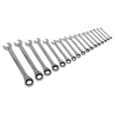 Sealey S01156 17pc Combination Ratchet Spanner Set