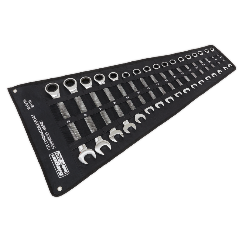 Sealey S01156 17pc Combination Ratchet Spanner Set