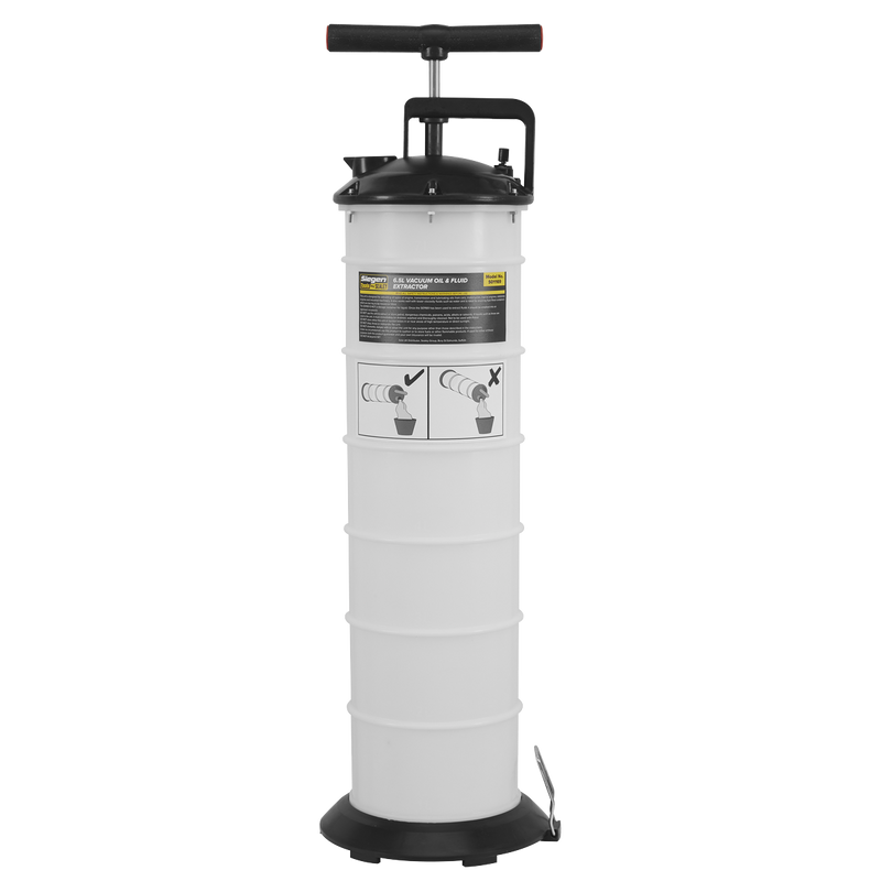 Sealey S01169 6.5L Manual Vacuum Oil & Fluid Extractor