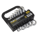 Sealey S01190 7pc Stubby Combination Spanner Set - Imperial