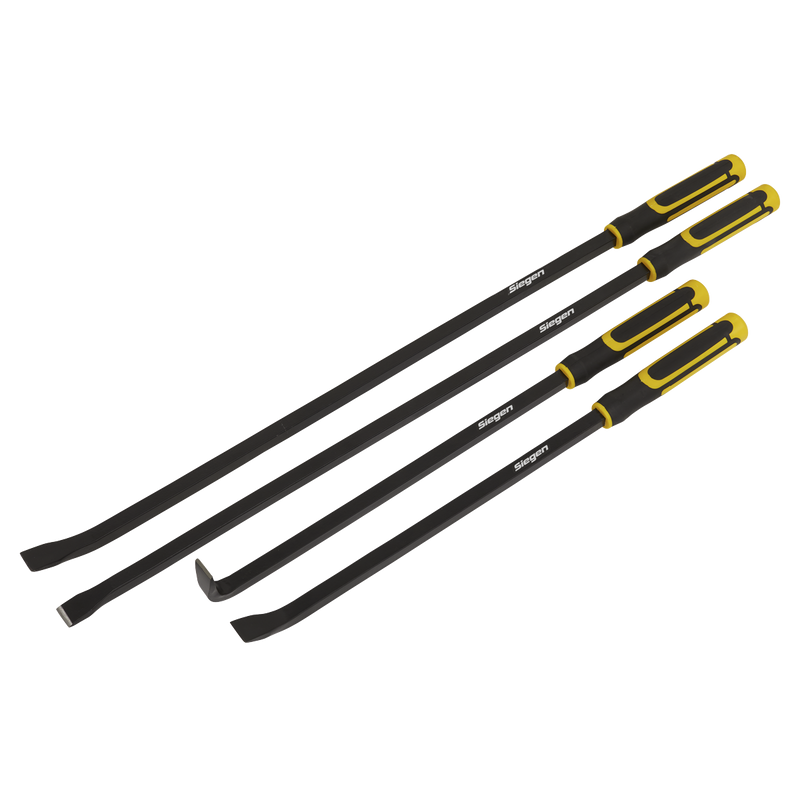 Sealey S01193 4pc Heavy-Duty Pry Bar Set with Hammer Cap