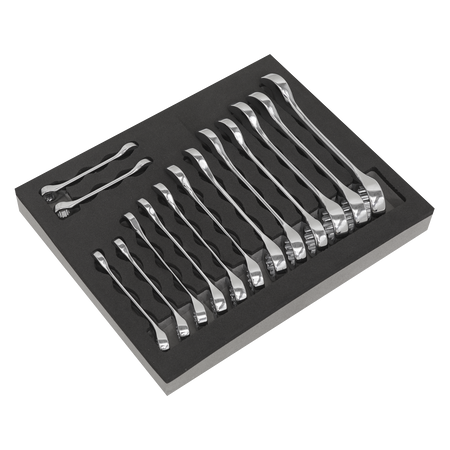Sealey S01232 14pc Stubby Combination Spanner Set
