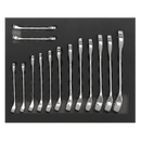 Sealey S01232 14pc Stubby Combination Spanner Set