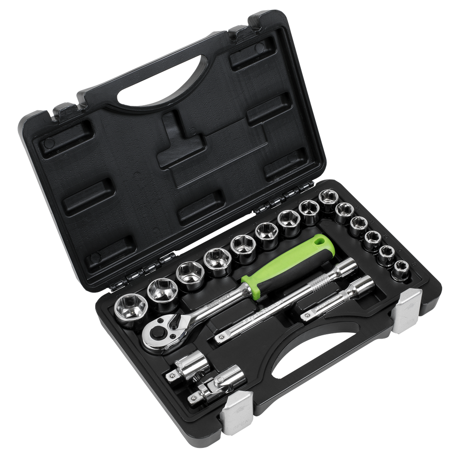 Sealey S01235 Socket Set 19pc 3/8"Sq Drive Metric