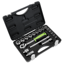 Sealey S01235 Socket Set 19pc 3/8"Sq Drive Metric