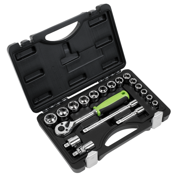 Sealey S01235 Socket Set 19pc 3/8"Sq Drive Metric