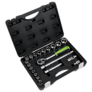 Sealey S01237 Socket Set 21pc 1/2"Sq Drive Metric