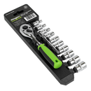 Sealey S01240 Socket Set 12pc 1/4"Sq Drive WallDrive Metric