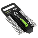 Sealey S01241 Socket & Socket Bit Set 27pc 1/4"Sq Drive WallDrive Metric
