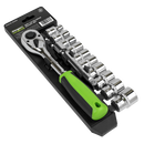 Sealey S01244 Socket Set 12pc 1/2"Sq Drive WallDrive Metric