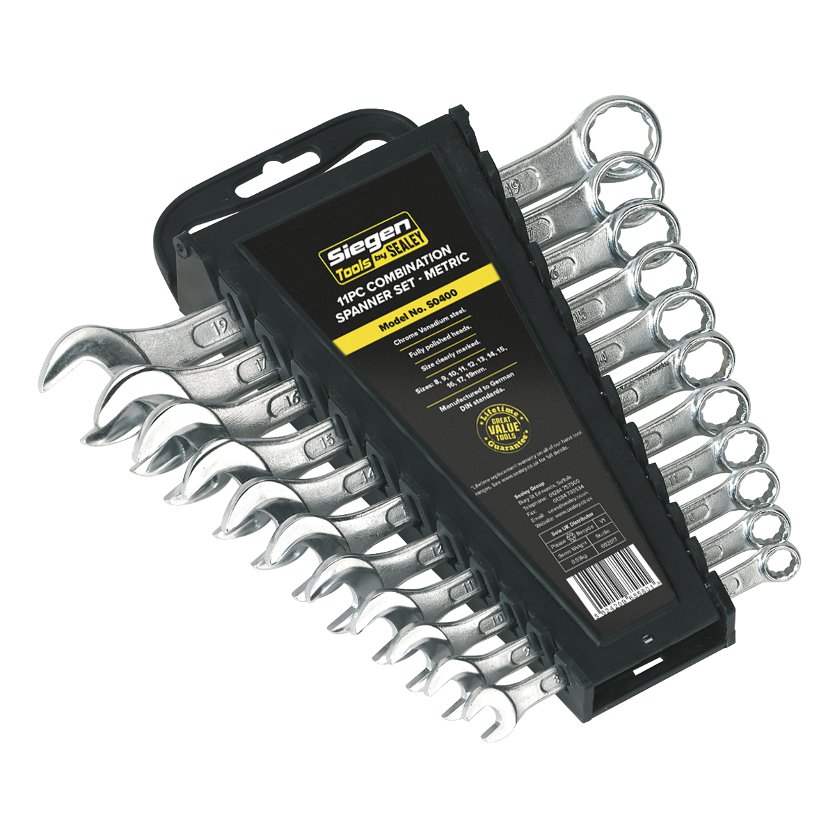 Sealey S0400 11pc Combination Spanner Set