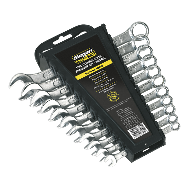 Sealey S0400 11pc Combination Spanner Set
