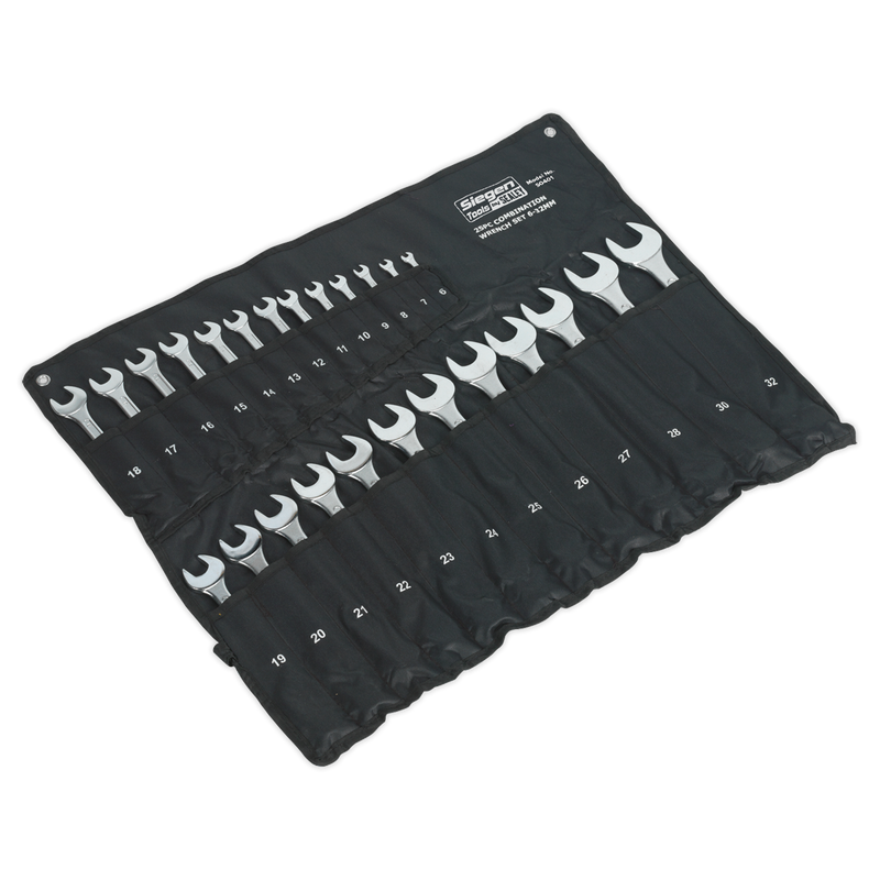 Sealey S0401 25pc Jumbo Combination Spanner Set