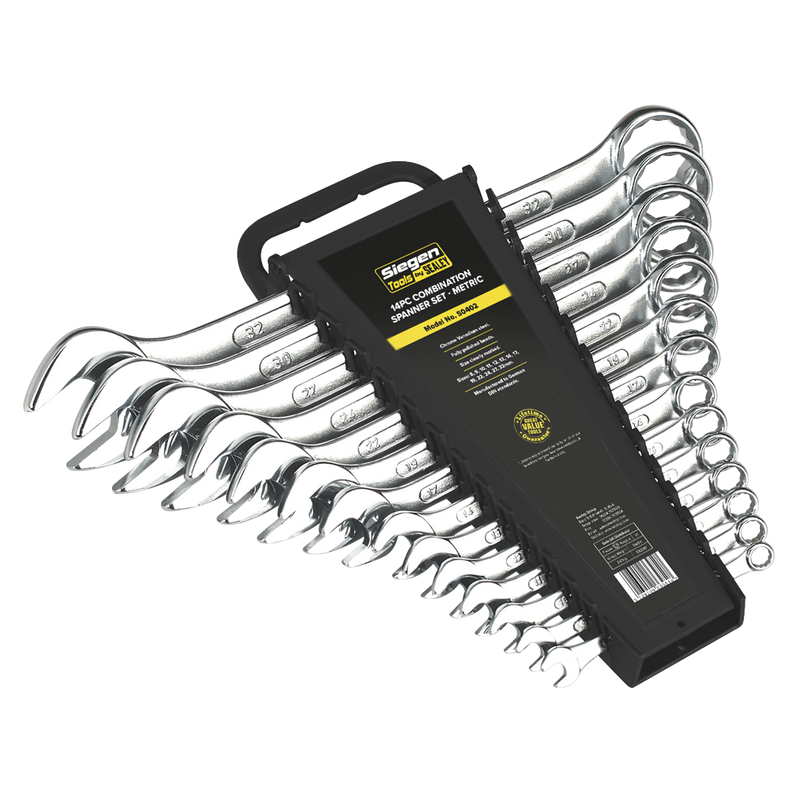 Sealey S0402 14pc Combination Spanner Set