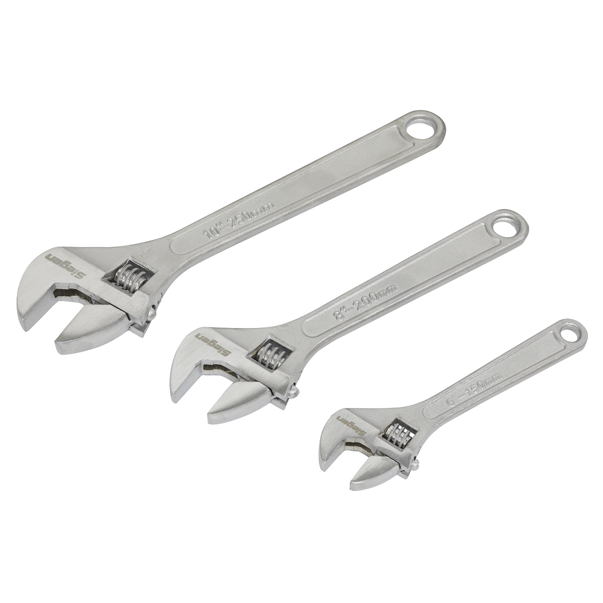 Sealey S0448 3pc Adjustable Wrench Set