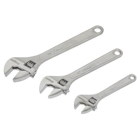 Sealey S0448 3pc Adjustable Wrench Set