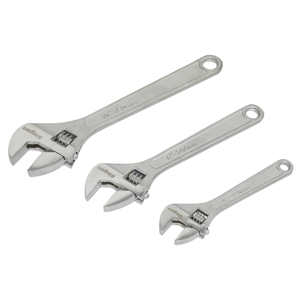 Sealey S0448 3pc Adjustable Wrench Set