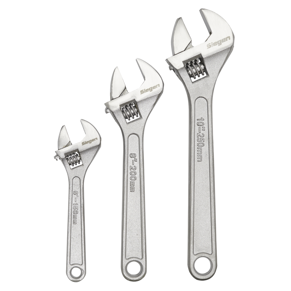 Sealey S0448 3pc Adjustable Wrench Set