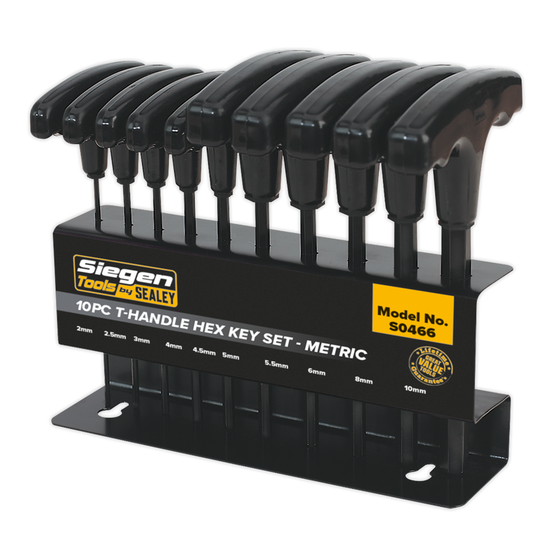 Sealey S0466 10pc T-Handle Hex Key Set