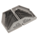 Sealey S0484 30pc Long/Short-Arm Hex Key Set - Metric/Imperial