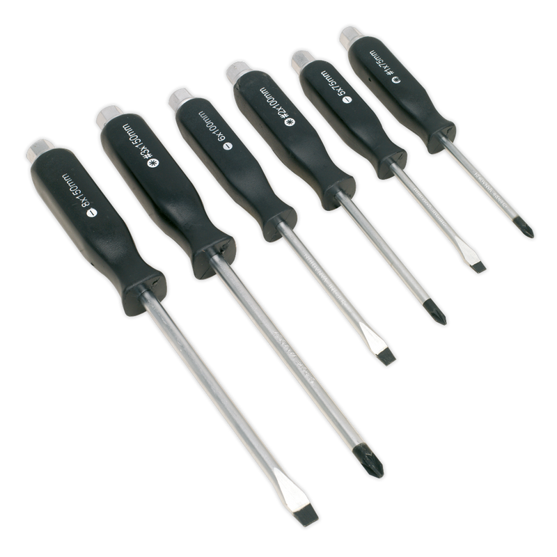 Sealey S0535 6pc Hammer-Thru Screwdriver Set