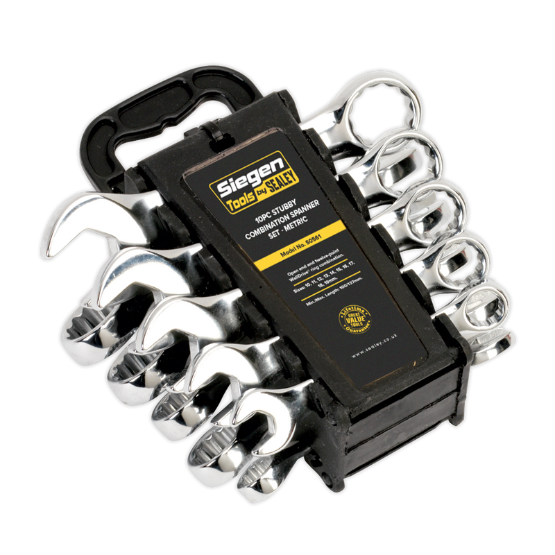 Sealey S0561 10pc Stubby Combination Spanner Set