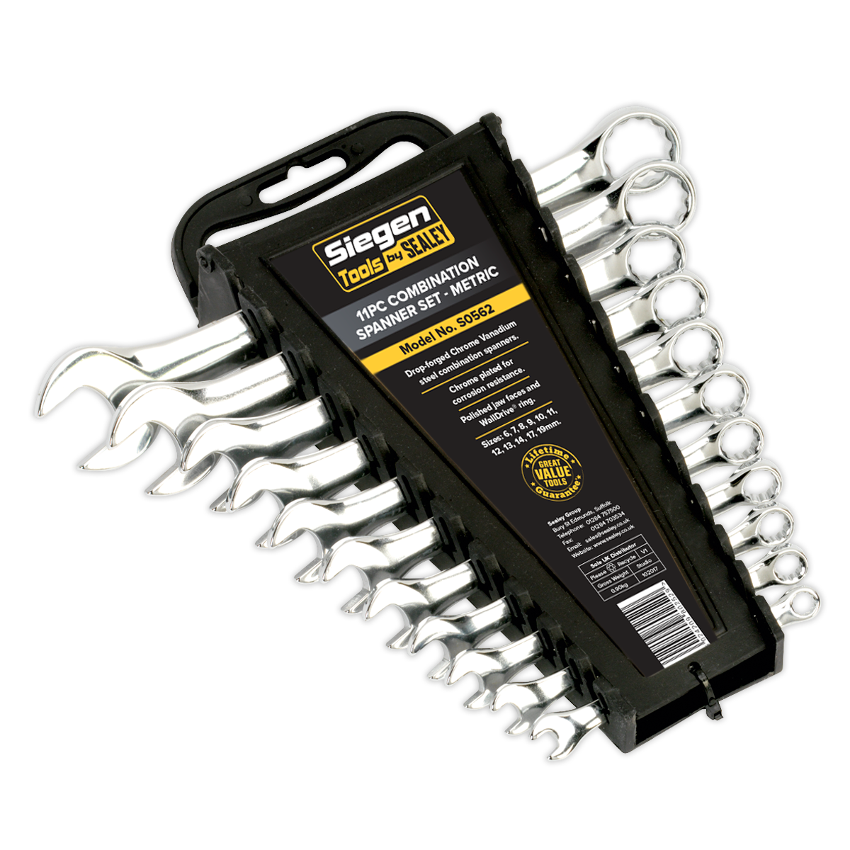 Sealey S0562 11pc Combination Spanner Set