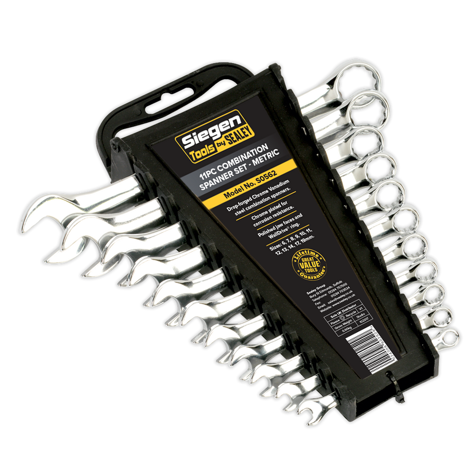 Sealey S0562 11pc Combination Spanner Set
