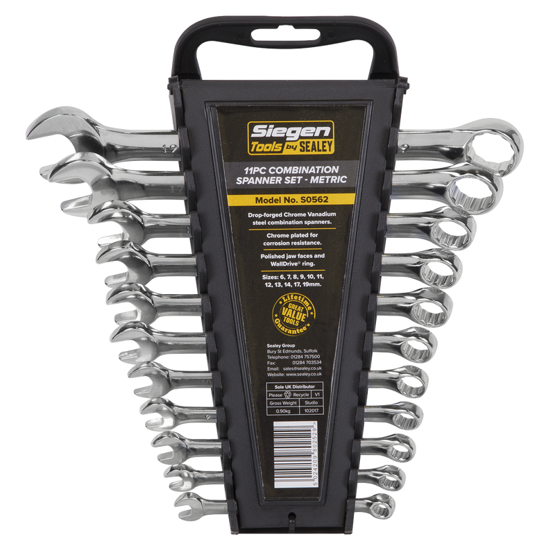 Sealey S0562 11pc Combination Spanner Set