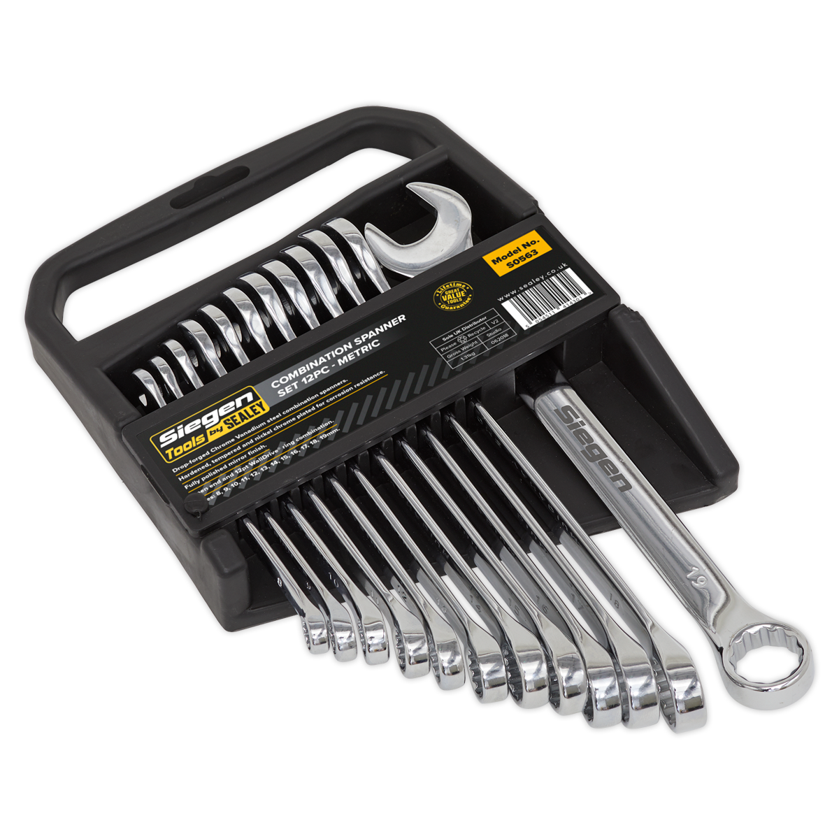 Sealey S0563 12pc Combination Spanner Set