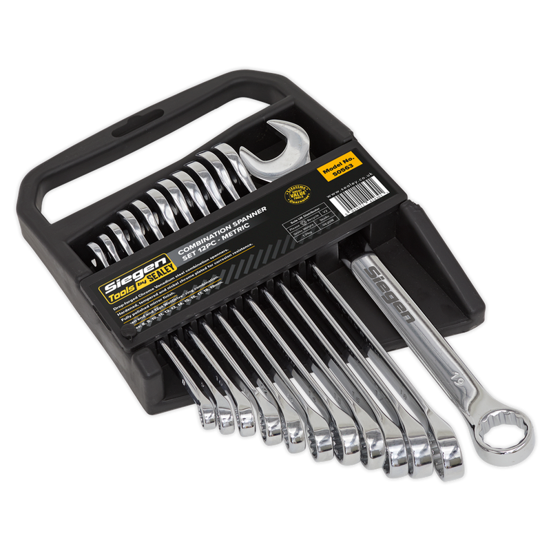 Sealey S0563 12pc Combination Spanner Set
