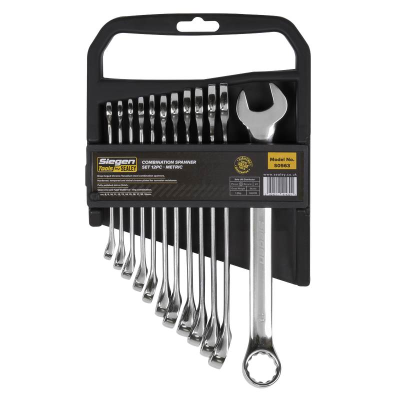 Sealey S0563 12pc Combination Spanner Set