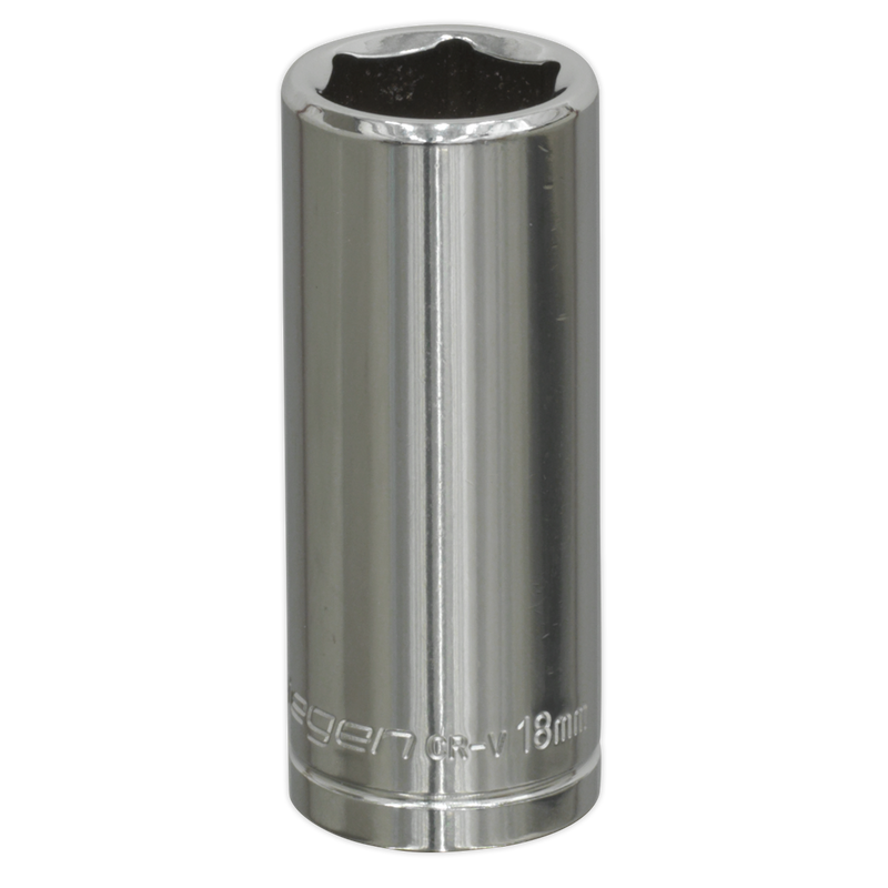 Sealey S0596 18mm Deep 3/8"Sq Drive WallDrive‚Äö√†√∂‚àö√°¬¨¬®‚àö√ú Socket