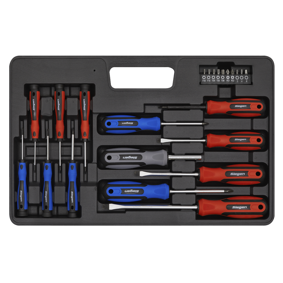 Sealey S0598 23pc Soft Grip Screwdriver & Bit Set